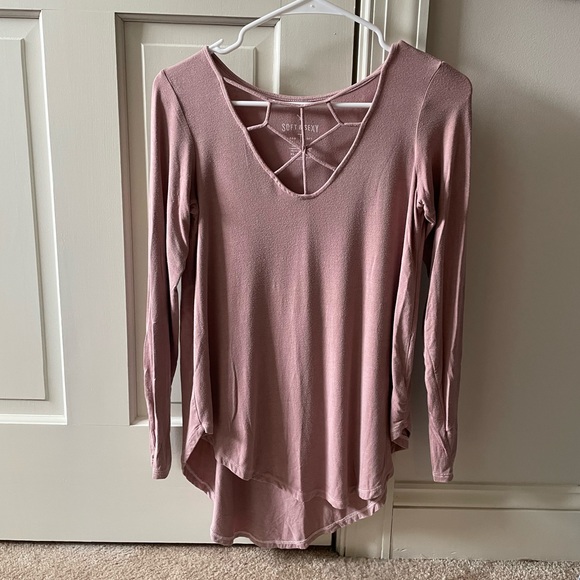 American Eagle Webbed V-Neck Top - Picture 3 of 6